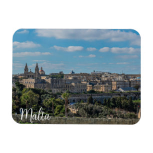 Panoramasicht auf die Altstadt von Valletta in Mal Magnet