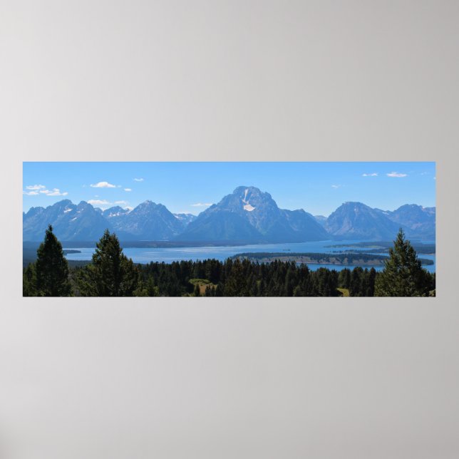 Panoramasicht auf die Landschaftlichen Berge Poster (Vorne)