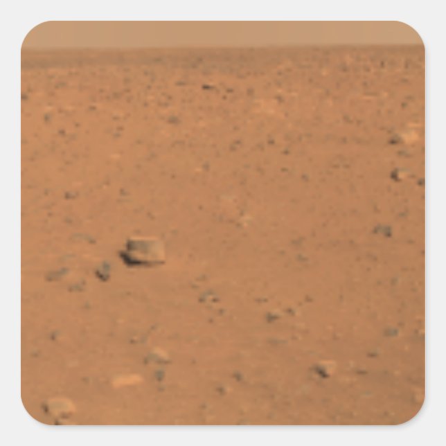 Panoramasicht auf die Mars 10 Quadratischer Aufkleber (Vorderseite)