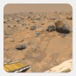 Panoramasicht auf die Mars 5 Quadratischer Aufkleber