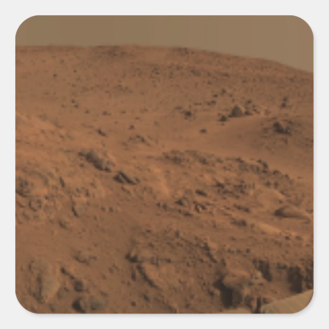 Panoramasicht auf die Mars 7 Quadratischer Aufkleber (Vorderseite)