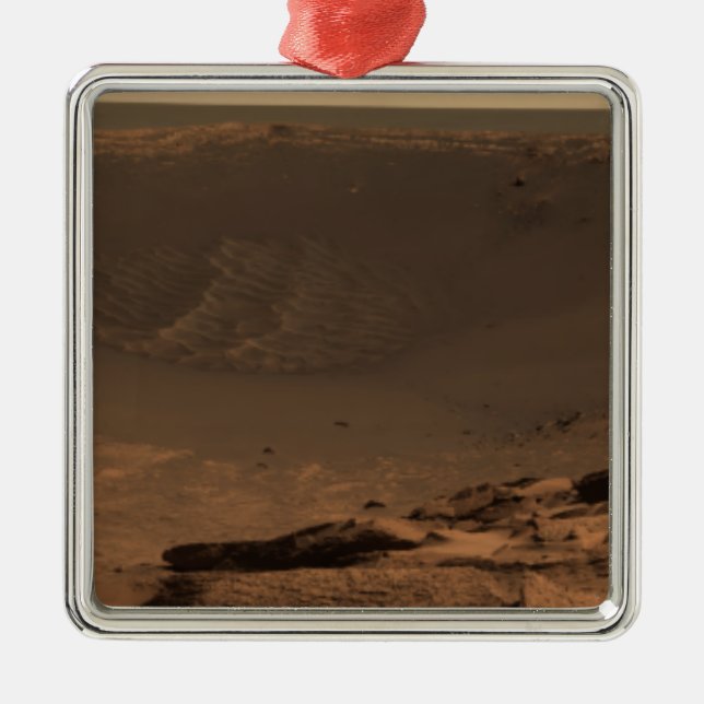Panoramasicht auf die Mars 9 Silbernes Ornament (Vorne)