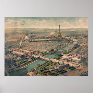 Panoramasicht auf die Universelle Ausstellung in P Poster