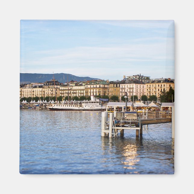 Panoramasicht auf Genf, Schweiz Magnet (Vorne)