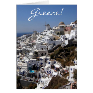 Panoramasicht auf Oia, Griechenland