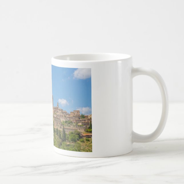 Panoramasicht auf San Gimignano Toskana Italien Kaffeetasse (Rechts)
