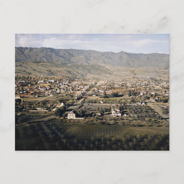 Panoramasicht auf Santa Barbara, Kalifornien Vinta Postkarte (Vorderseite)