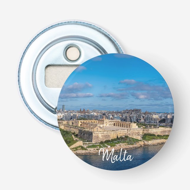 Panoramasicht auf Sliema in Malta Flaschenöffner (Vorderseite)