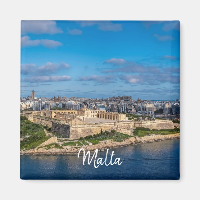 Panoramasicht auf Sliema in Malta Magnet (Vorne)