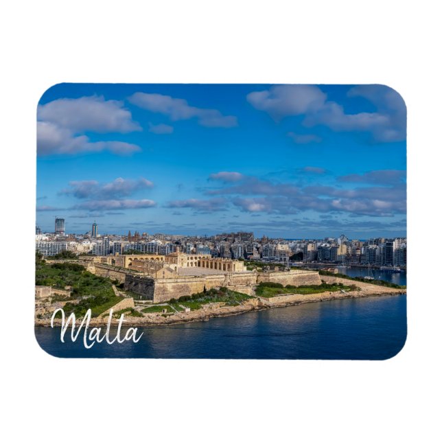 Panoramasicht auf Sliema in Malta Magnet (Horizontal)
