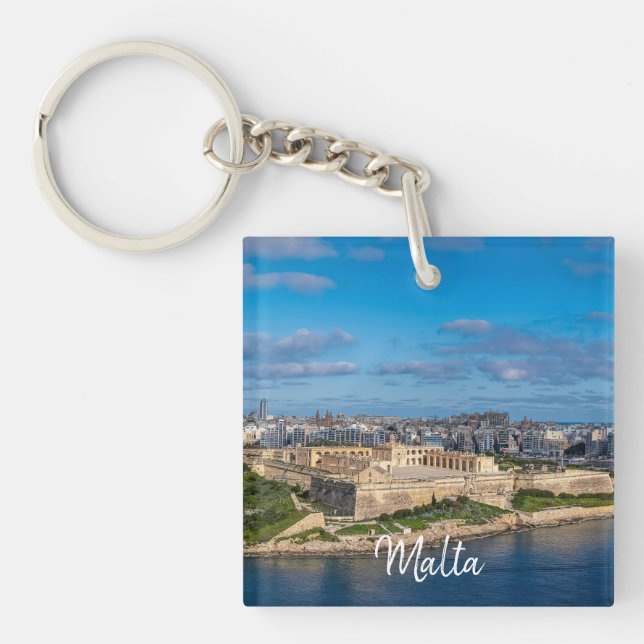 Panoramasicht auf Sliema in Malta Schlüsselanhänger (Vorderseite)