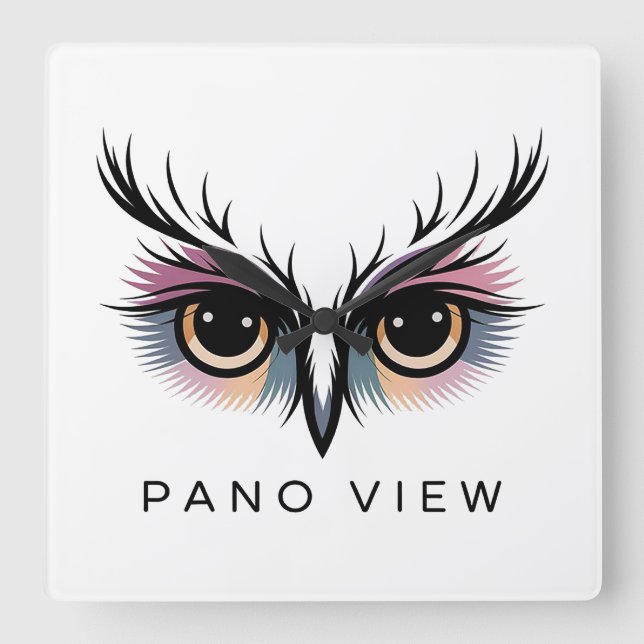 Panoramasicht Quadratische Wanduhr (Vorderseite)