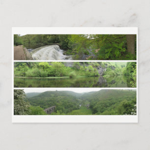 Panoramen der Landschaft des Peak District Postkarte