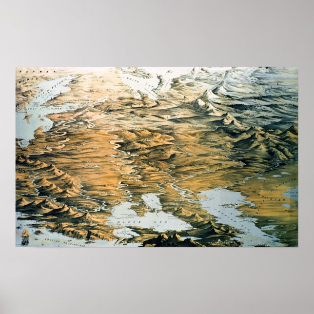 Panoramic view of the Whole Empire of Russia Poster (Vorne)