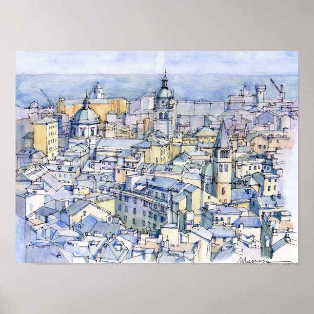 Panoramica di Genova Poster (Vorne)
