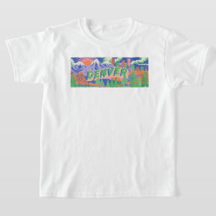 Panoramische amerikanische Retro-Outdoor T-Shirt