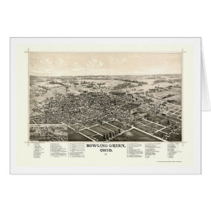 Panoramische Karte Bowling Green, OH- - 1888