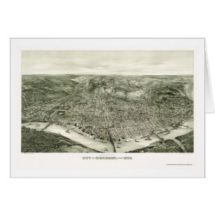 Panoramische Karte Cincinnatis, OH- - 1900