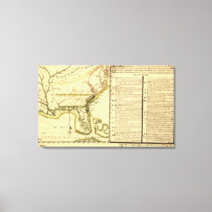 Panoramische Karte (spanische Sprache) Leinwanddruck