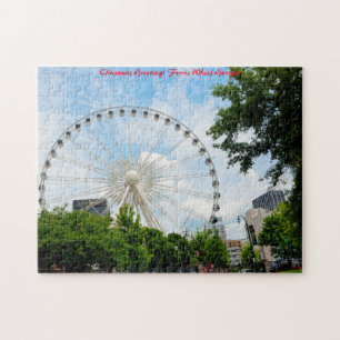 Panoramische Riesenrad Georgia .Weihnachtsgrüße