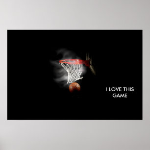 Panoramisches Basketball-Poster Poster