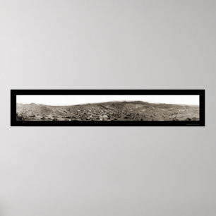 Panoramisches Foto 1909 ungegerbte Schlachthaut Poster