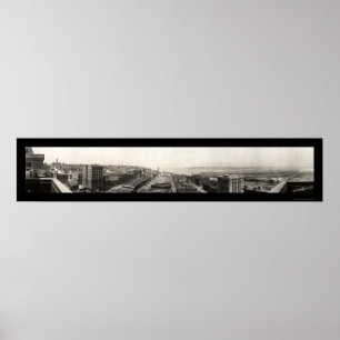 Panoramisches Foto 1913 Tacomas WA Poster
