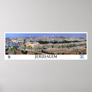 Panoramisches Plakat Jerusalems