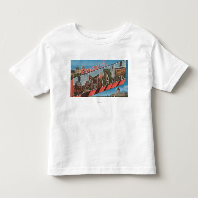 Panquitch, Utah - große Buchstabe-Szenen Kleinkind T-shirt (Vorderseite)