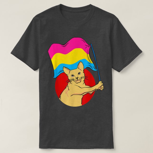 Panseual Flag Cat seual Identity Nonbinäre Liebe  T-Shirt (Design vorne)