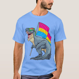 Panseueller Dinosaurier Pan Pride Flagge LGBT Re P T-Shirt
