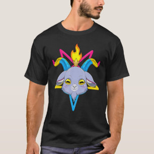 Pansexual Baphomet Satan Goat Head Lgbt Pan Pride T-Shirt