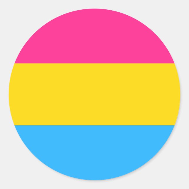 Pansexual-Circle-Aufkleber Runder Aufkleber (Vorderseite)