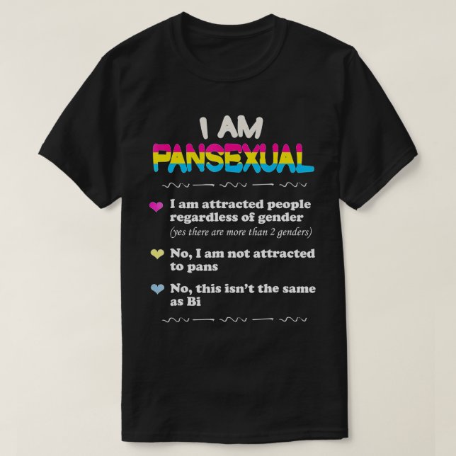 Pansexual Definition   Funny Gay Pride LGB  T-Shirt (Design vorne)