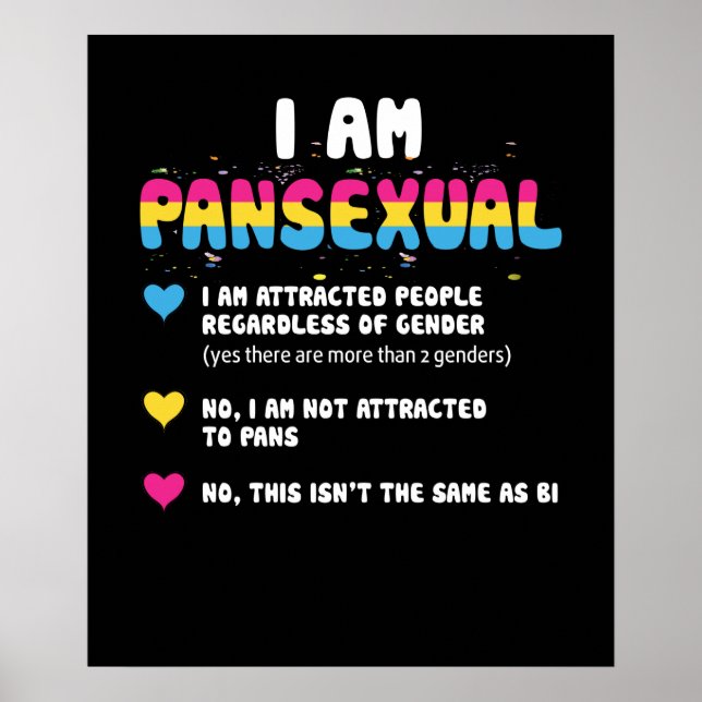Pansexual Definition - Funny Gay Pride LGBT Poster (Vorne)