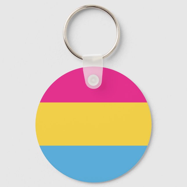 Pansexual | Design der Druckflagge | Streifen | Schlüsselanhänger (Vorderseite)