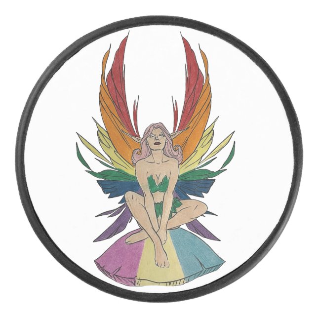Pansexual-Fee Eishockey Puck (Vorderseite)