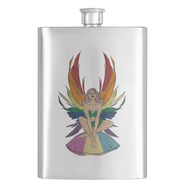 Pansexual-Fee Flachmann (Vorderseite)