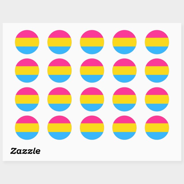 Pansexual Flag Aufkleber, Prix Community / Geschle Runder Aufkleber (Blatt)