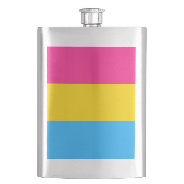 Pansexual Flag Flachmann (Vorderseite)