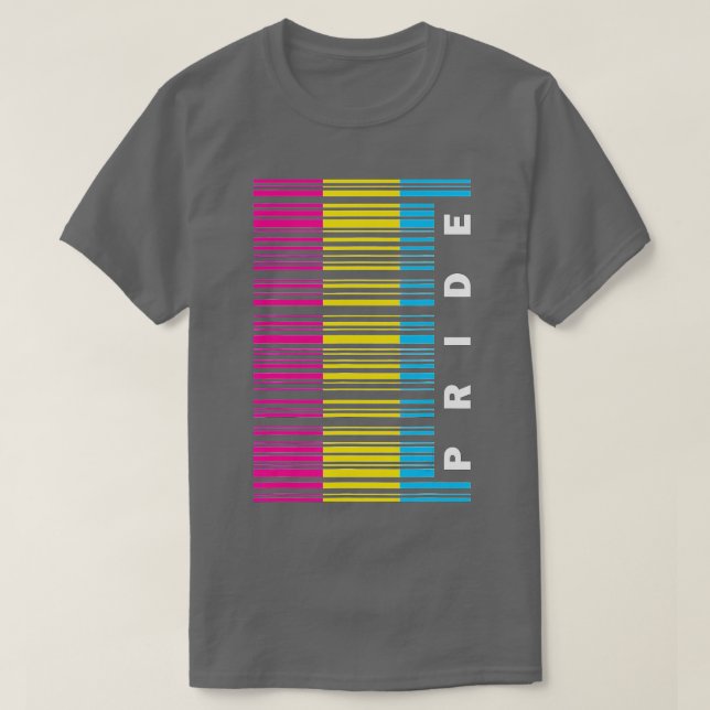 Pansexual Flag Pride Barcode LGB T-Shirt (Design vorne)