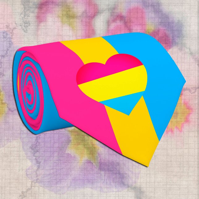 Pansexual Flag & Pride Community/Geschlechterflagg Krawatte (Von Creator hochgeladen)