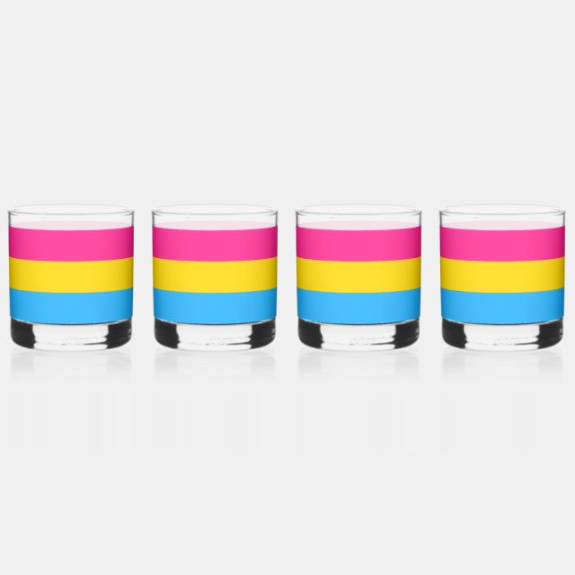 Pansexual Flag Whiskyglas (Vorderseite)