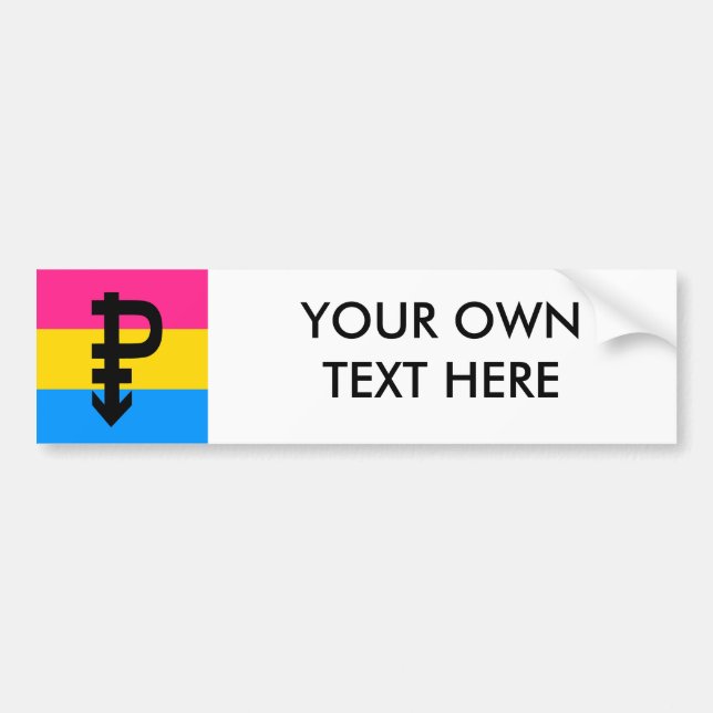 Pansexual Flagge Autoaufkleber (Vorne)