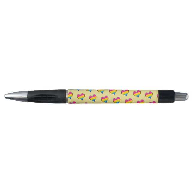 Pansexual Heart Pattern Pen Kugelschreiber (Vorderseite)