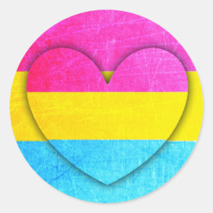 Pansexual Heart Stickers