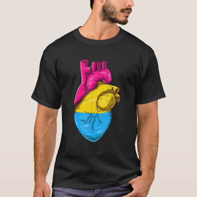 Pansexual Heart T-Shirt (Vorderseite)