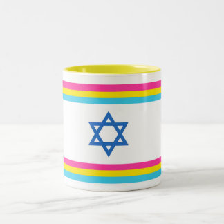 Pansexual Israel Pride Flag Zweifarbige Tasse