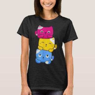 Pansexual Kawaii Cat Anime Art Niedlich Pan Pride T-Shirt