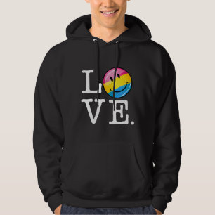 Pansexual Liebe-lächelnde Flagge Hoodie